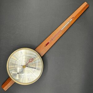 1950s AirGuide MCM Wood Cased Barometer Thermometer Hygrometer Weather Station